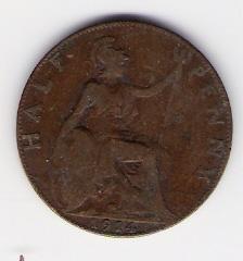 1914 BRITISH HALF PENNY