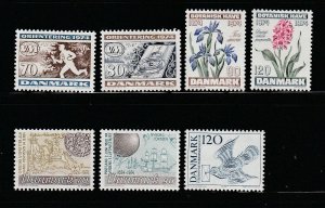 Denmark 558-564 Sets MNH Various