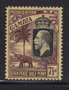 Album Treasures Gambia Scott # 111 7 1/2p George V Elephant Mint LH