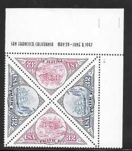 #3130-31 MNH Gutter Plate Block of 4