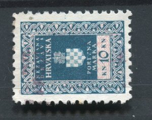 CROATIA; 1930s-40s early Revenue issue fine used 10k. value