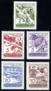 Yugoslavia Stamps # 95-9 MNH XF