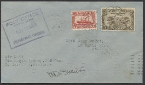 1930 Pilot Signed Flight Cover, North Sydney NS - St John's NFLD, Stephenville