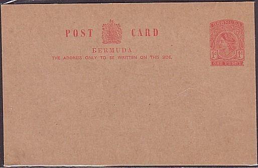 BERMUDA QE 1d postcard fine unused.........................................35354