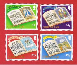 Gibraltar #600-603  MNH OG  Christmas     Free S/H