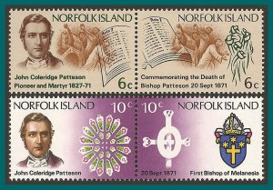 Norfolk Island 1971 Bishop Patteson, MNH 144-147,SG121-SG124