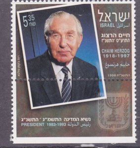 Israel 1329 1998 MNH Chaim Herzog - President of Israel Issue w/Tab