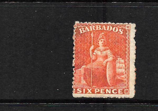 BARBADOS 1870    6d   BRITANNIA   MNG      SG 46