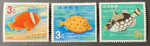 Ryukyu Islands 1966-67 #151-2,54, Fish, MNH.