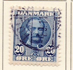 Denmark 1907-12 Early Issue Fine Used 20ore. 149706