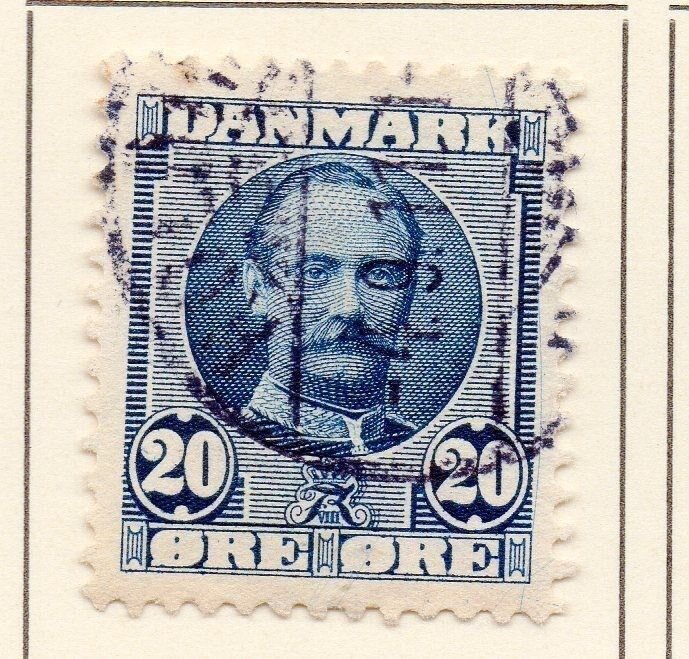 Denmark 1907-12 Early Issue Fine Used 20ore. 149706