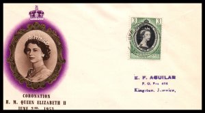 Trinidad and Tobago 84 Queen Elizabeth II Coronation Typed FDC