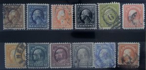 Scott #427-440 - Used - FW Lot - 1914-15