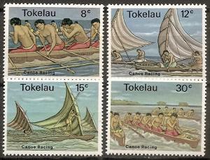 Tokelau  65-68 MNH 1978 Canoes