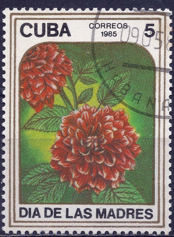 CUBA Sc# 2791  FLOWERS Mothers' Day 5c 1985 used  cto