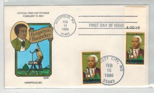 1980 COLLINS HANDPAINTED BLACK HERITAGE 1804 BENJAMIN BANNEKER DUAL MARYLAND