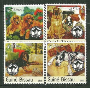 Guinea-Bissau MNH Set Of Dogs Mammals 2003