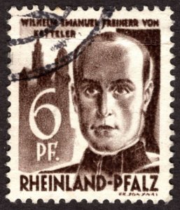 1948, Germany, French Occupation 6Pf, Used, Sc 6N17