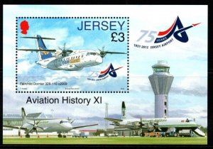 JERSEY SGMS1649 2012 AVIATION HISTORY MNH