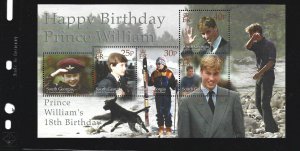 South Georgia Scott 261 Prince William 18th Birthday Mint NH 2019 cv $16