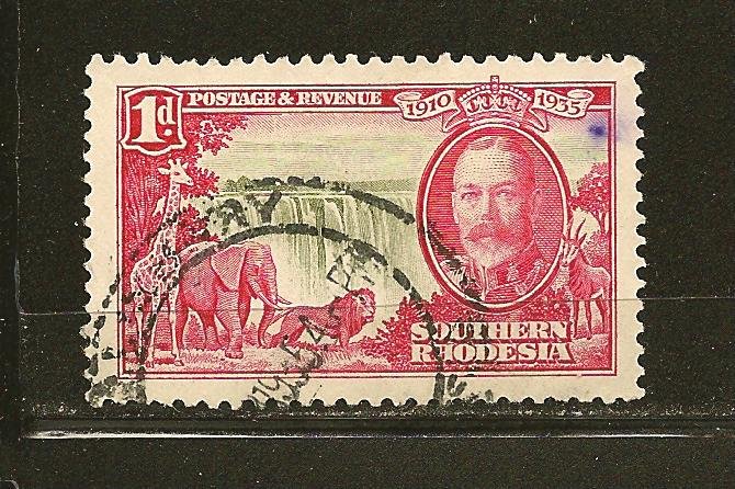 Southern Rhodesia 33 Victoria Falls King George V Used