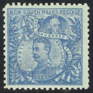 NEW SOUTH WALES 1890 CARRINGTON 20/- WMK NSW 20/- IN CIRCLE PERF 11 