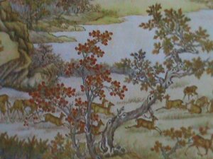 ​TAIWAN-CHINA-2008 SC#3836 FAMOUS 100 DEERS PAINTING BY IGNACE SICHELBART S/S