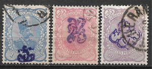 COLLECTION LOT OF #545 IRAN 3 STAMPS 1899 CV=$185