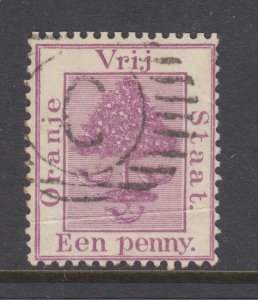 Orange Free State SG 68 used. 1894 1p purple, Letter C in grid cancel, sound