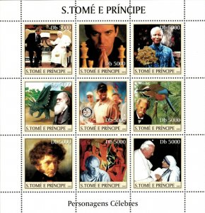 Sao Tome 2003 - Famous People of The World - Sheet of 9 - MNH