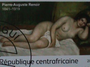 ​CENTRAL AFRICA-2021-FAMOUS NUDE ARTS PAINTINGS-BY FA,MOUS PAINTERS CTO SHEET VF