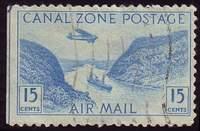 Canal Zone #C10 Used - 1931 15c. - Boats and Ships, Canals