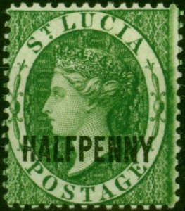 St Lucia 1882 1/2d Green SG25 Fine MM