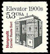 PCBstamps   US #2254 5.3c Elevator, (Nonprofit Route Sort), coil, MNH, (7)