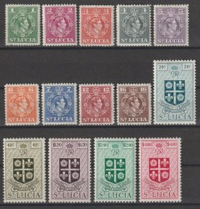 ST LUCIA 1949/50 SG 146/59 MINT Cat £48