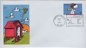 Cover Craft Cachets Printed FDC for the 2001 34-cent Peanuts Snoopy Stamp