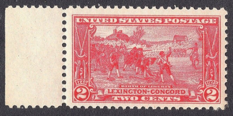 #618 SUPERB MNH OG-2c LEXINGTON-CONCORD SERIES-WITH SELVAGE GEM STAMP!-REM 618-2