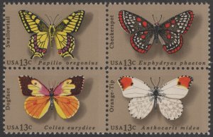 SC#1712-15 13¢ Butterflies Block of Four (1977) MNH