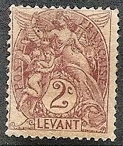 France-Off. Turkey 22 MH 1902 2c Liberty