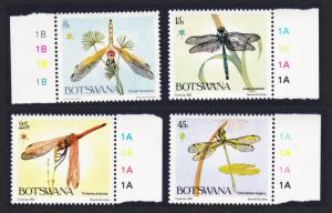 Botswana Dragonflies Christmas 4v with margins SG#550/53 SC#337-40