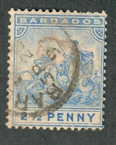 Barbados #74 used single (wtmk 2)