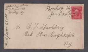 **US 20th Century Cover, SC# 319, Goodsey, KY, 6/24/1905 M/S Cxl, DPO3