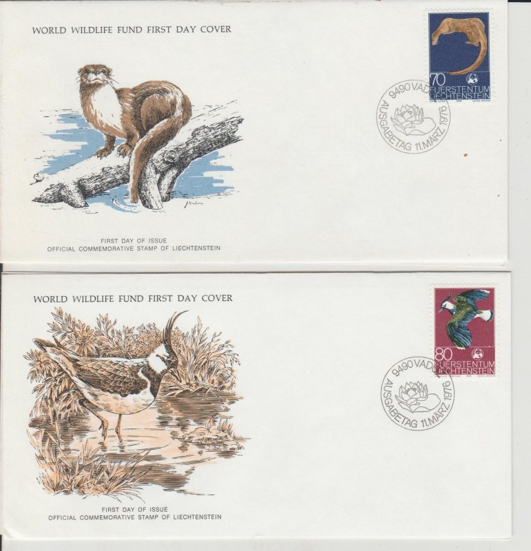 WWF LIECHTENSTEIN FIRST DAY COVERS 1976