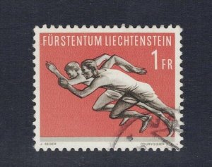 LIECHTENSTEIN Sc# 300 USED FVF 1954 Running Sports