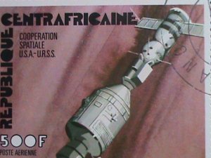 CENTRAL AFRICA-1976- COOPERATION SPACE PROGRAMS-USA & USSR-CTO S/S VERY FINE