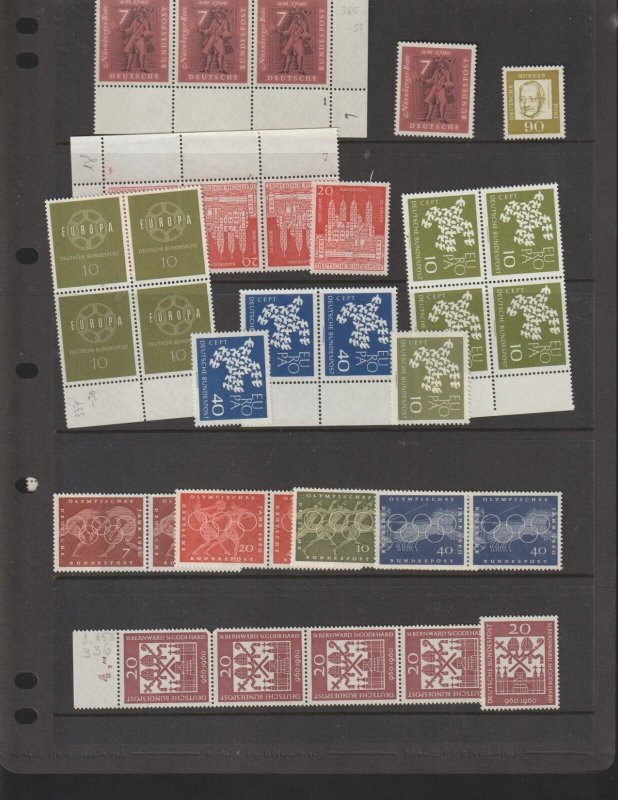 Germany 1957-1968 Large Collection/ Accumulation / Stock 1957-1968  VF O.G. MNH