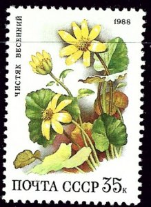 Russia 5691 MNH 1988 Flowers (an6581)