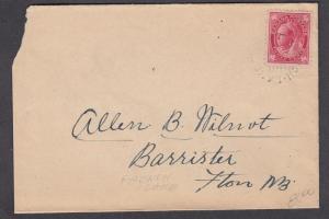 NEW BRUNSWICK SPLIT RING TOWN CANCEL COVER FRENCH LAKE