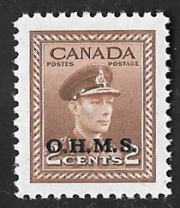 Canada #O2 2 cents King George Mint OG NH EGRADED VF-XF 86