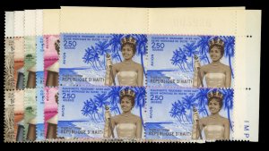 Haiti #458-461, C161-162 Cat$24.80, 1960 Sugar, complete set with Airpost, bl...